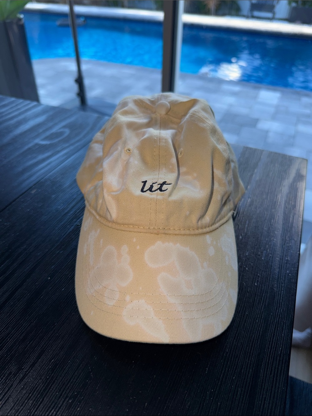 Spencer's Beige 'lit' Embroidered Baseball Cap